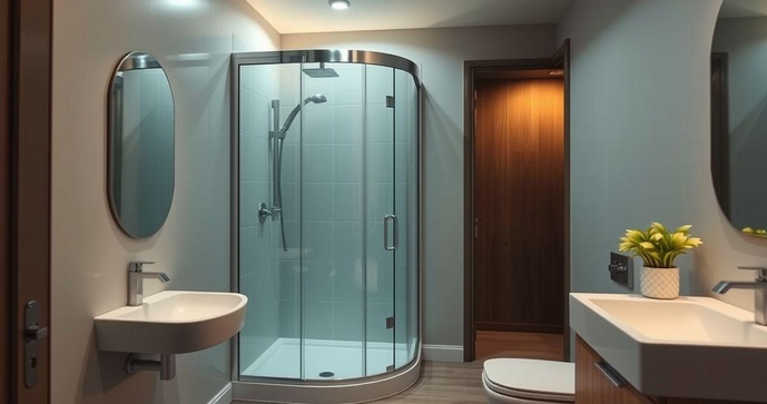 Box para banheiro pequeno de apartamento que otimiza espaço e estilo